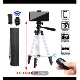 3chetoos Phone Camera professional Tripod Stand with wireless Bluetooth Remote Phone Hold