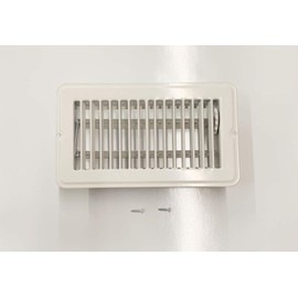 Mobile Home RV Floor, Ceiling, SideWall, Register Metal Vent (4" x 8", White)