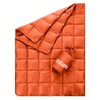zzlamb Lightweight Puffy Down Camping Throw, Soft Outdoor Quilt for