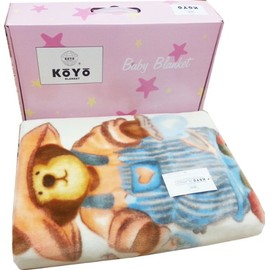 KOYO Teddy Garden Bear Blue Mink Blanket Super Soft
