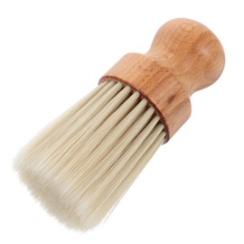 Ipetboom Ergonomic Wooden Barber Brush Hairdressing Neck Brush Hair Sweep Face Cleaning Barber Hair Hairduster