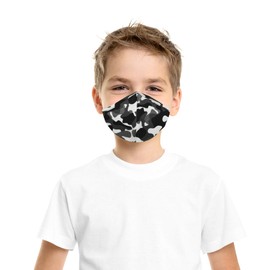 DALIX Kids Camouflage Cotton Face Mask Camo Reuseable Made in USA Black XXS