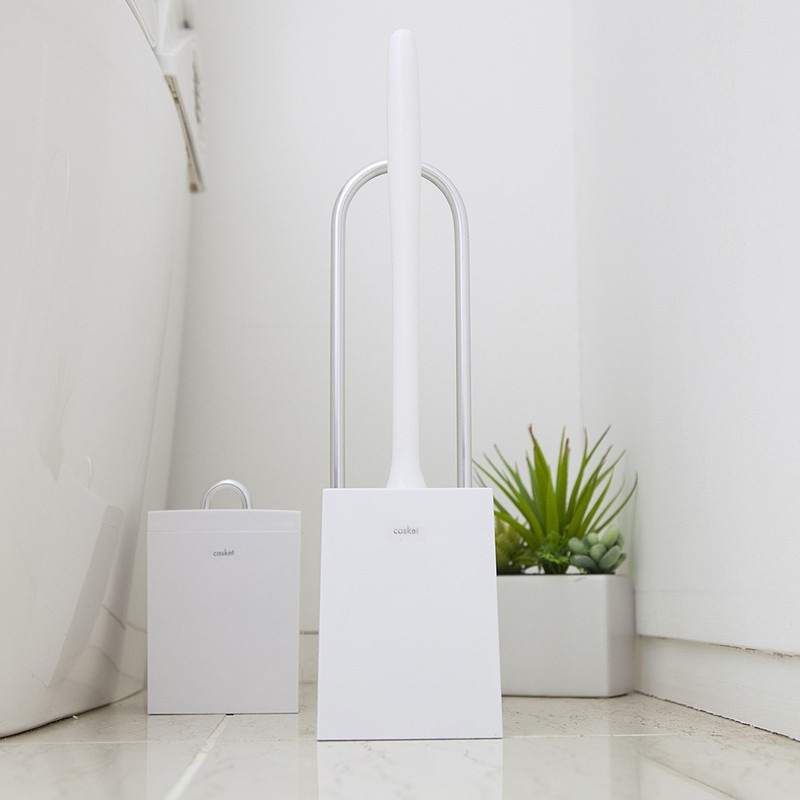 Aisen Industrial Toilet Brush with Handle with Case, White 3.6