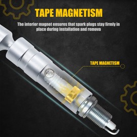 LOGOL 5/8" Swivel Magnetic Spark Plug Socket.3/8" Drive, Enhanced Magnetic Design with Thin Wall Socket ?Cr-V Steel