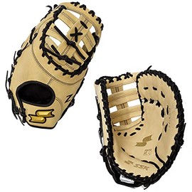 SSK Z7 Specialist Baseball First Base Mitt – 12.5” – 13” – Right & Left Hand Throw (13" - Right Hand Throw, Camel/Black)