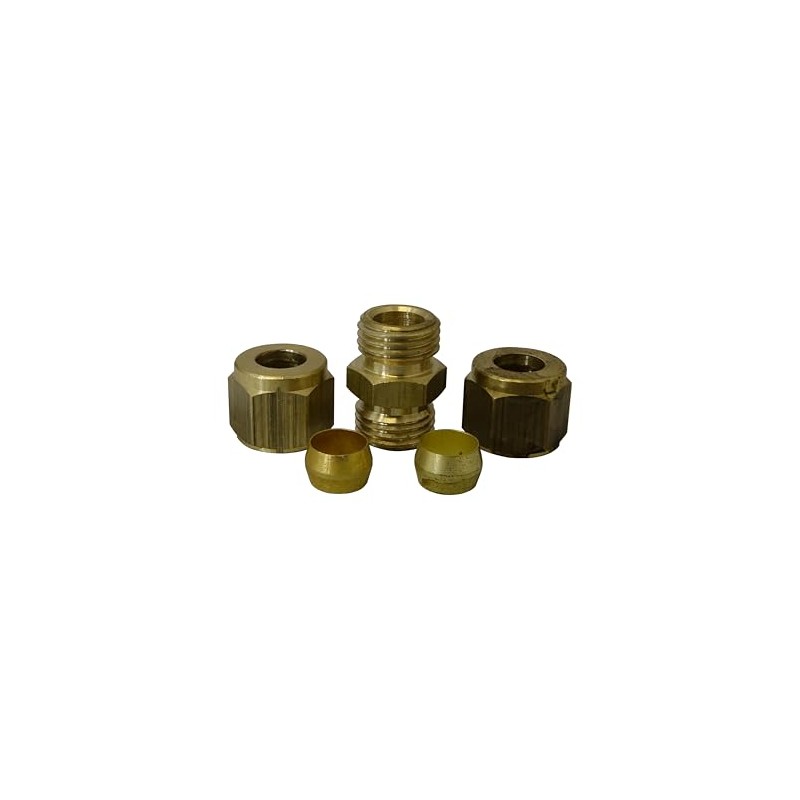 8mm Brass Compression Coupling