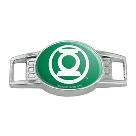 GRAPHICS & MORE Green Lantern White Logo Shoe Shoelace Shoe Lace Tag Runner Gym Charm Decoration