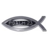 Elektroplate Christian Fish Psalm 23 OEM Chrome Emblem for Cars,