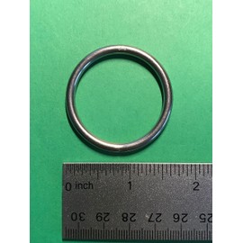 US Stainless 10 Pieces Stainless Steel 316 Round Ring Welded 5/32" x 1 3/8" (4mm x 35mm ID) Marine Grade