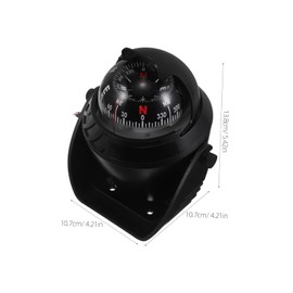 BUGUUYO Dashboard Compass with LED Night Navigation Light and Shockproof Compass for Cars Boats Motorcycles and Outdoor Adventures