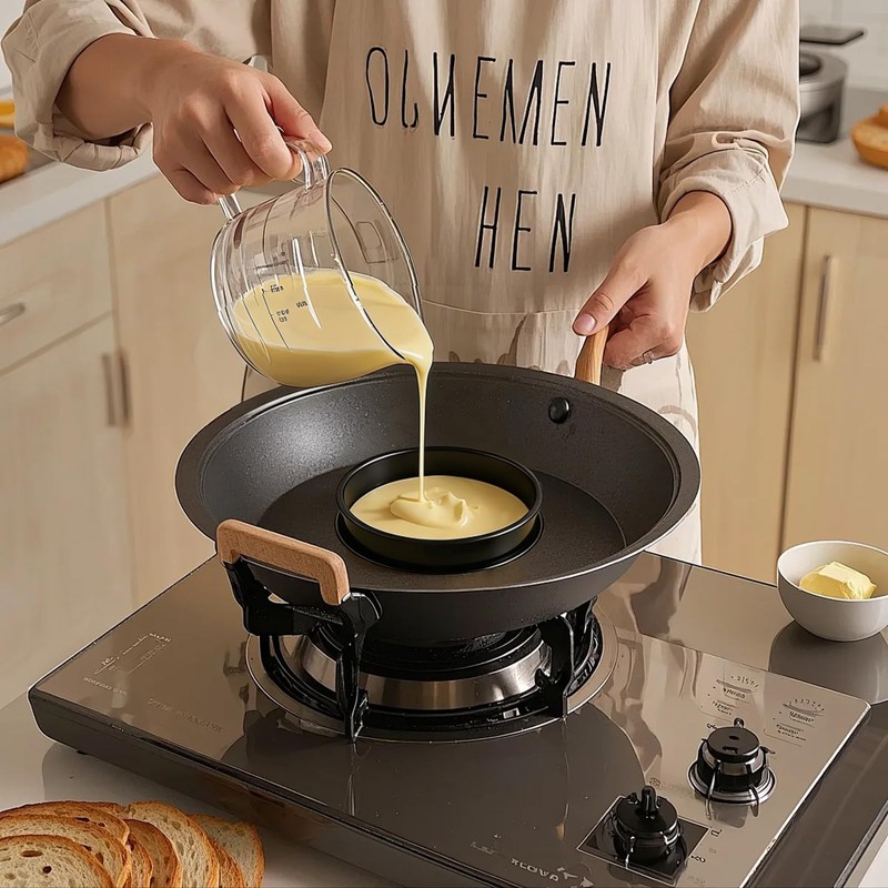 Bamily 4Pcs Crumpet Rings, 8.5cm Crumpets Cooking Rings Non Stick