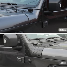 Hoolcar Cowl Body Armor Outer Corner Guards Hood Guard Cover Compatible with 2018-2023 Jeep Wrangler JL JLU & Gladiator JT, Black