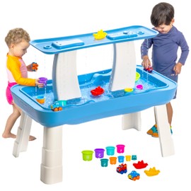 GoSports Water Table With Pump for Toddlers Ages 1.5-4 Years - Outdoor Play Table for Kids With Integrated Circulating Pump