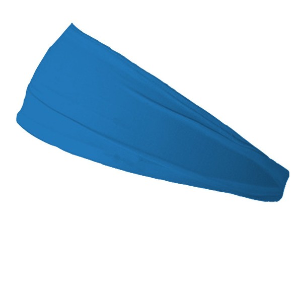 Bondi Band Solid Moisture Wicking Headband, Caribbean Blue, 4"