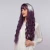 Peluca para mujer, peluca ondulada larga y rizada de color