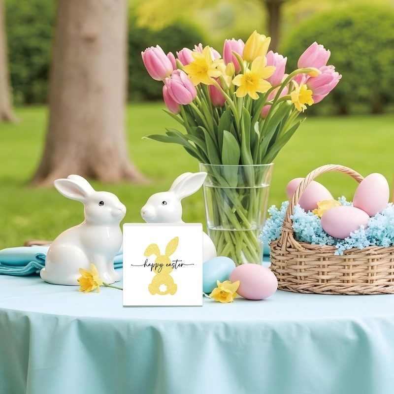 Rdtcgvss 4" X 4" Funny Easter Decor Desk Decor -