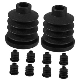 STOBAZA 10pcs Caster Rubber Sleeve Wheel Sockets Caster Replacement Inserts Insert Rod Caster Inserts Changing Table Caster Sleeves Dry Caster Sockets Bed Caster Inserts Plastic Black