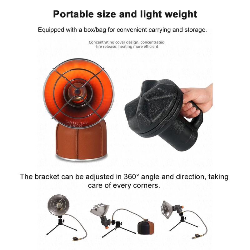 Outdoor Camping Fishing GasHeaters Portable Heating Device Adjustable Hiking Warmer