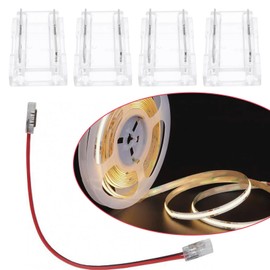 SING F LTD 20Pcs 2-pin COB LED Connectors for 10mm-9 in 1 Strips Tape Light Connector, No Dark Area, Suitable for IP20 COB & SMD Light Strips