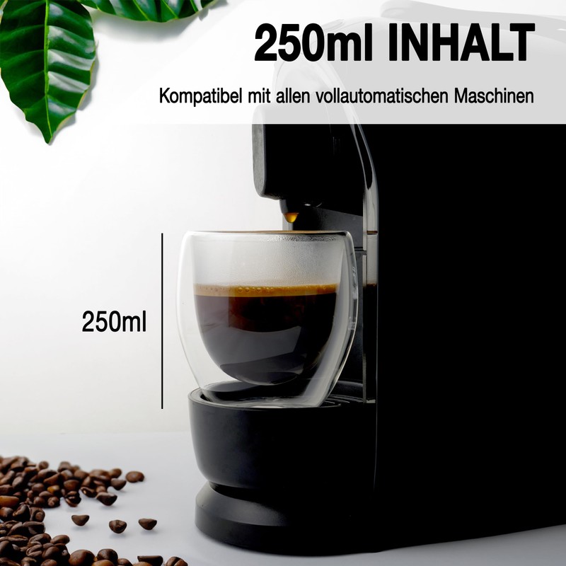 NORDIC SCHILLER Double-walled coffee glasses, latte macchiato glasses, double-walled, 2