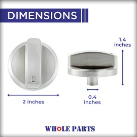 Whole Parts Range Oven Cooktop Stove Knob Part# 815536 - Replacement & Compatible with Some Wolf Ranges or Ovens