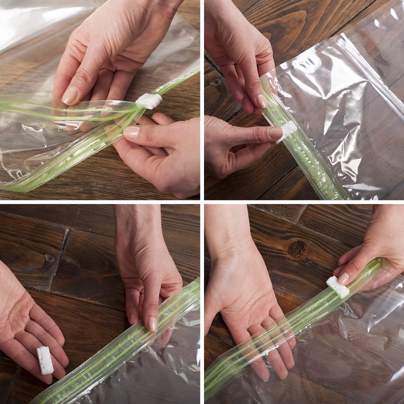 8 Space Saver Bags, No Vacuum Needed, Roll-Up Compression Packing,
