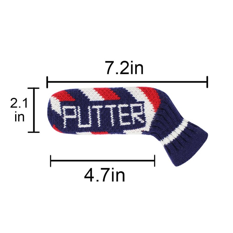 Scott Edward Blue Red Ripples Golf Blade Putter Cover, 1
