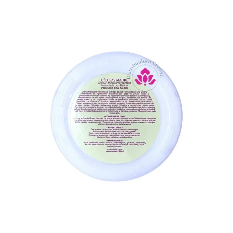 Crema Hidratante Versátil Células Madre Florigan® 110grs. 2