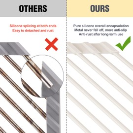 Tomorotec Compact Silicone-Coated Triangle Dish Drying Rack for Sink Corner - Foldable Stainless Steel Over-The-Sink Organizer and Storage Shelf(Cream Color)