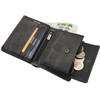 myledershop Buffalo Full Leather Biker Wallet with Metal Chain with