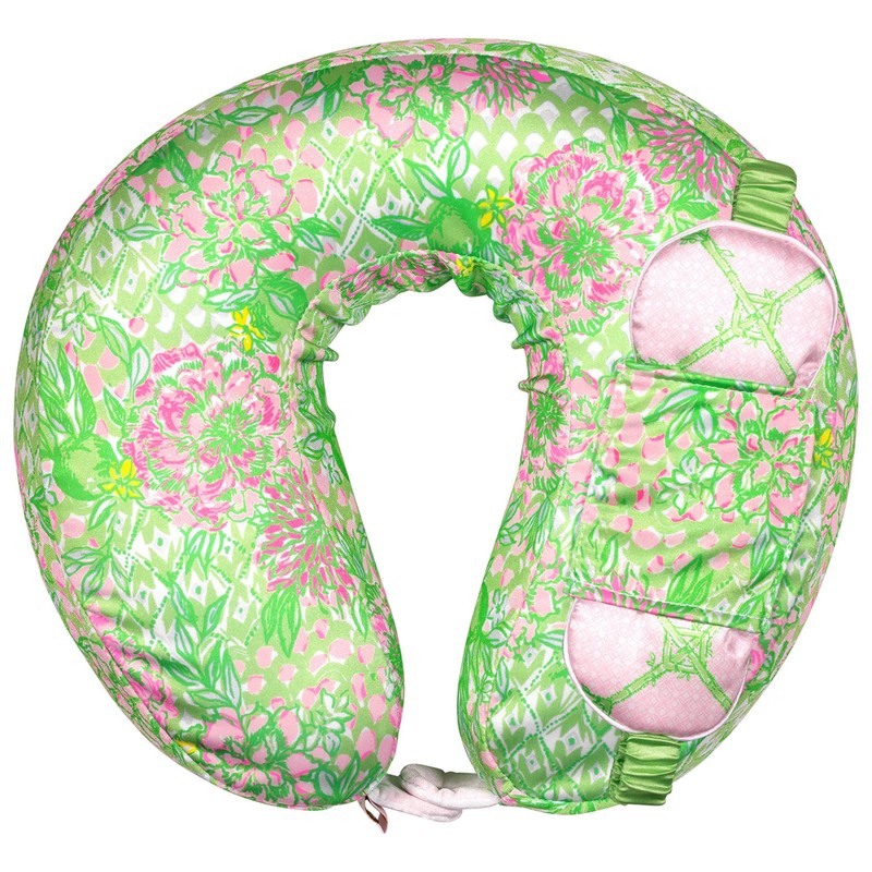 Lilly Pulitzer Airplane Travel Essentials with Travel Neck Pillow and