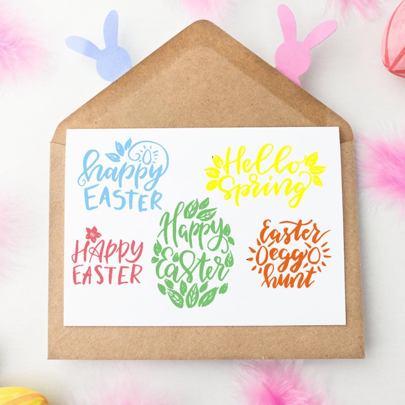 Happy Easter Clear Stamps for Card Making Hello Easter Blessing