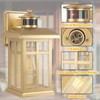 2-Pack Gold Exterior Motion Wall Sconces, Outdoor Waterproof Wall Light