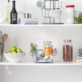 DII Metal Wire Mesh Stackable Utility Storage Bin, Small, 11x11x6, Cool Gray