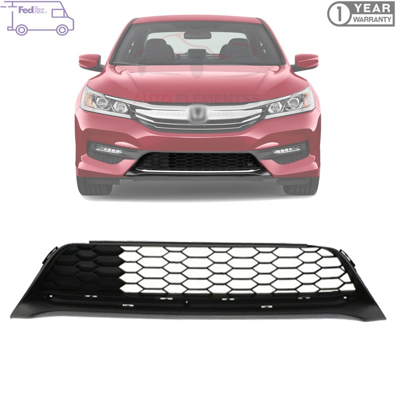 New Front Bumper Grille Textured Without Collision Warning For 2016-2017
