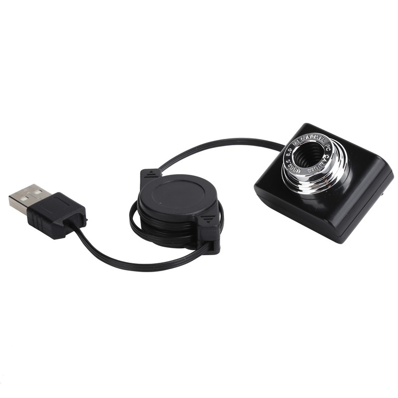 Webcam Clipon USB2.0 Camera with Retractable Cable 640 x 480