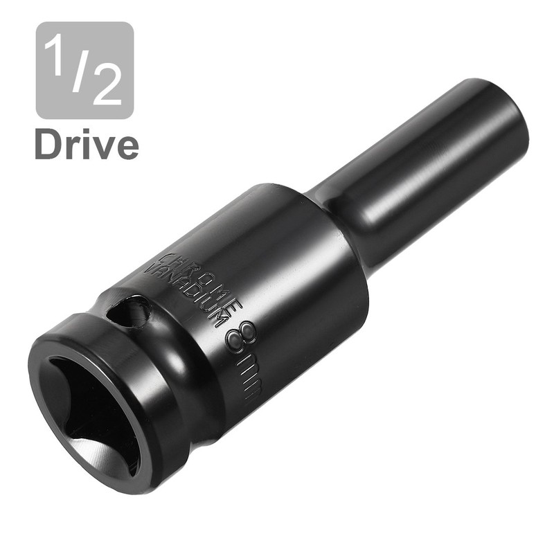 Sourcingmap 2 Pcs 1/2-Inch Drive by 8mm Deep Impact Socket,