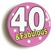 Ozorath FABULOUS BIRTHDAY BUTTON BADGE (Size is 2inch/50mm diameter) (40)
