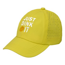 Funky Junque Laser Cut Unstructured Running Cap - Just Dink It - Neon Yellow
