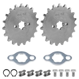 420-19T 17mm Motorcycle Front Engine Sprocket for 50cc 70cc 90cc 110cc 125cc Dirt Pit Bike Mini Bike TaoTao Roketa Coolster Sunl Lifan Loncin ATV Quad 4 Wheeler Moped 2PCS