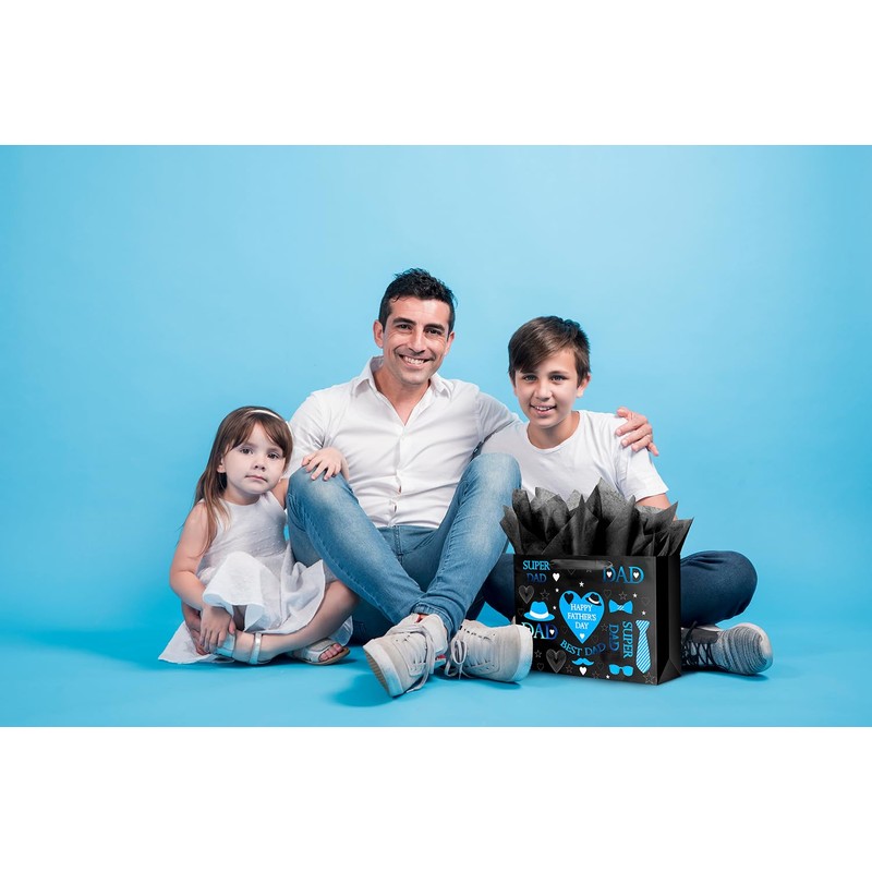 ysmile Extra Large Gift Bag with Wrapping Tissue for Father