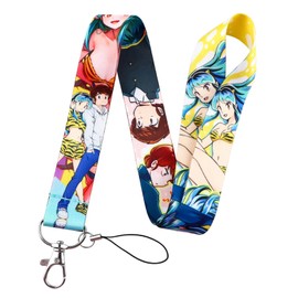 Pinstant Urusei Yatsura Anime Manga 17.7" Neck Lanyard Keychain Holder ID Badge Mobile Phone Pin Strap