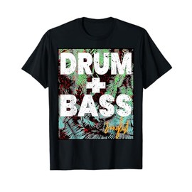 SKULIJI Men's Black Drum And Bass Junglist Music Electronic Neurofunk Dirty DNB T-Shirt