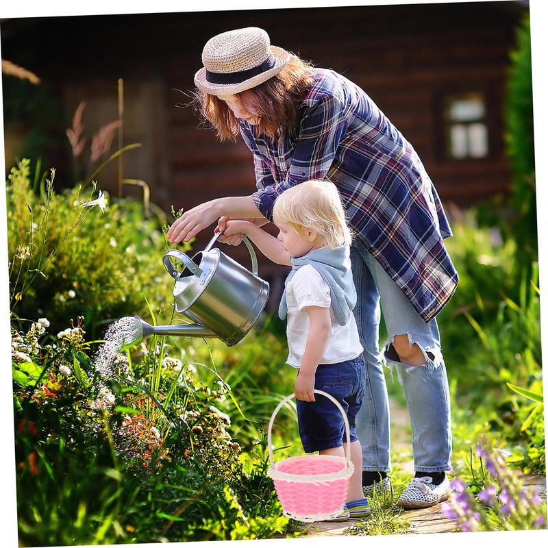 WHAMVOX 6Pcs Mini Plastic Woven Baskets for Easter Egg Decoration