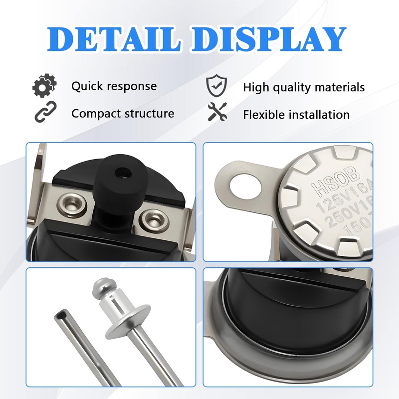 Thermal Fuse 3850870019, Temperature Fuse Fit for Dometic DOMA FPR