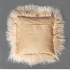 Genuine Mongolian Sheepskin Cushion Pillowcase 40x40cm (big variety of colours)