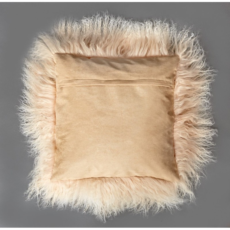 Genuine Mongolian Sheepskin Cushion Pillowcase 40x40cm (big variety of colours)
