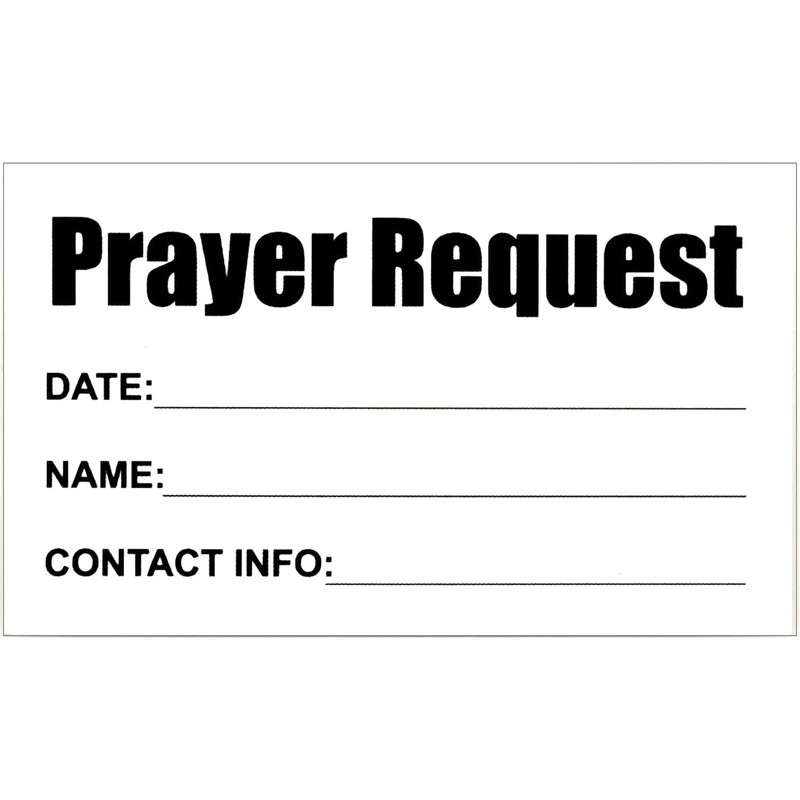 ARBEIT Prayer Request cards (2 x 3.5 In, 500-Pack)