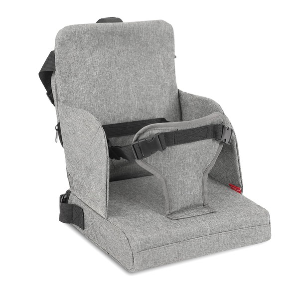 Travel Booster Seat, Booster Seat for Dining Chair Portable, Booster Cushion Baby Child Kids Non-Slip, Highchair Booster Seat Washable, Stronger Support Grey