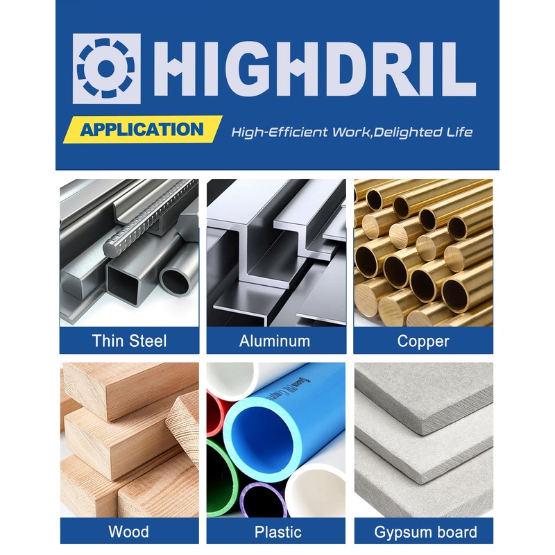 HIGHDRIL 3pcs Hole Saw Set - 20/25/32MM Drill Bits, Quick-Change
